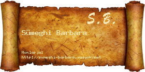 Sümeghi Barbara névjegykártya